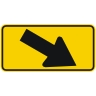 Directional Down Arrow Right Warning Sign