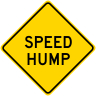 Speed Hump Warning Sign