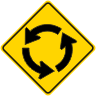 Circular Intersection Symbol Warning Sign