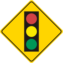 Traffic Signal Ahead Symbol Warning Sign