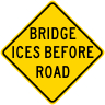 Bridge Ices Before Road Warning Sign