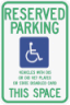 Wisconsin State Specified Disabled Parking Sign